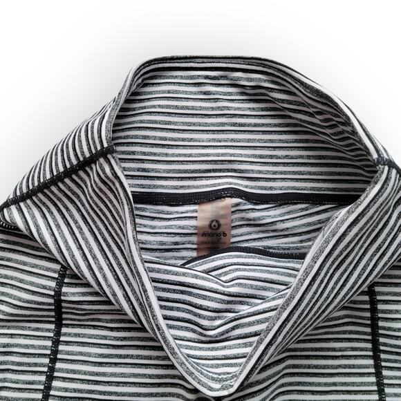 Mono B High Waist Striped Monochrome Colorblock Leggings Activewear Women Sz S - Picture 7 of 11